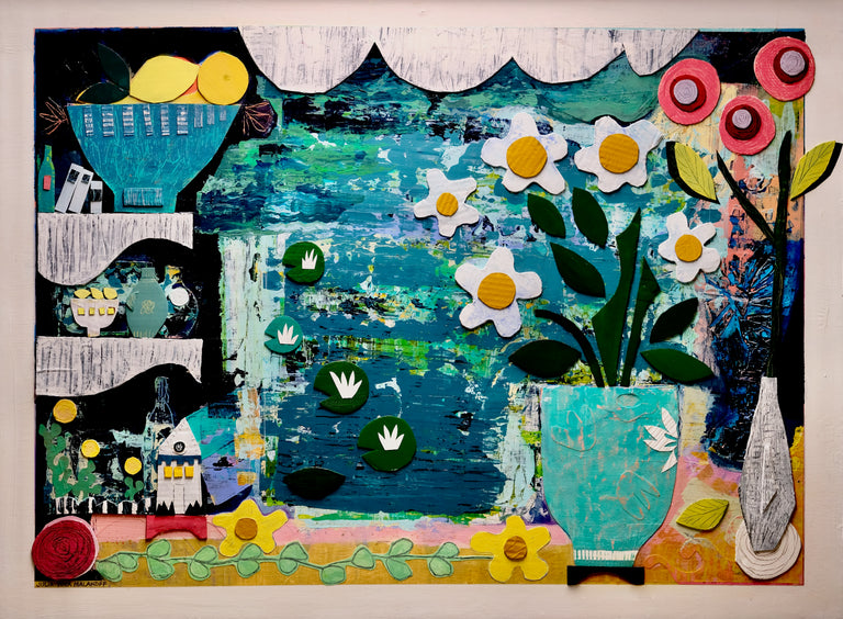Julia Malakoff Title: Window View, Lemons & Lilies