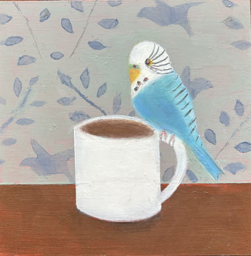 Kathleen Westkaemper Title: Budgie and Coffee
