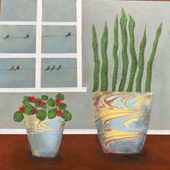 Kathleen Westkaemper Title: Eight Birds on Wires