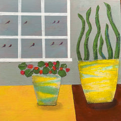 Kathleen Westkaemper Title: Nine Birds on Wires
