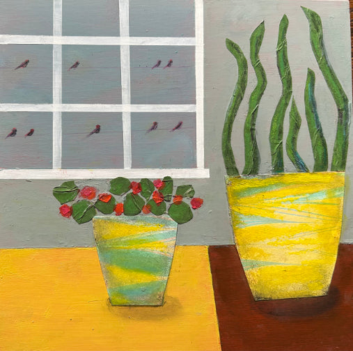 Kathleen Westkaemper Title: Nine Birds on Wires