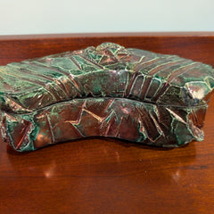 Linda Lane Title: #37 Green/Copper Raku Jewelry Box