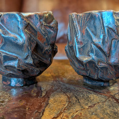 Linda Lane Title: #46 + #45 Kurinuki wine sake tumbler