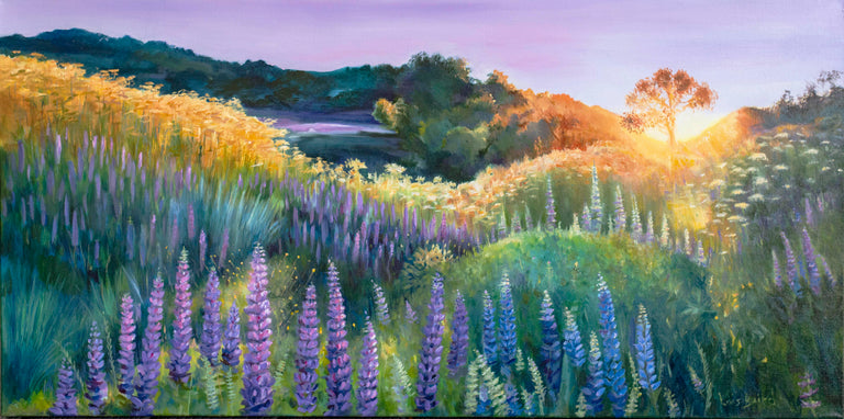 Lois Baird Title: Lupines at Sunset