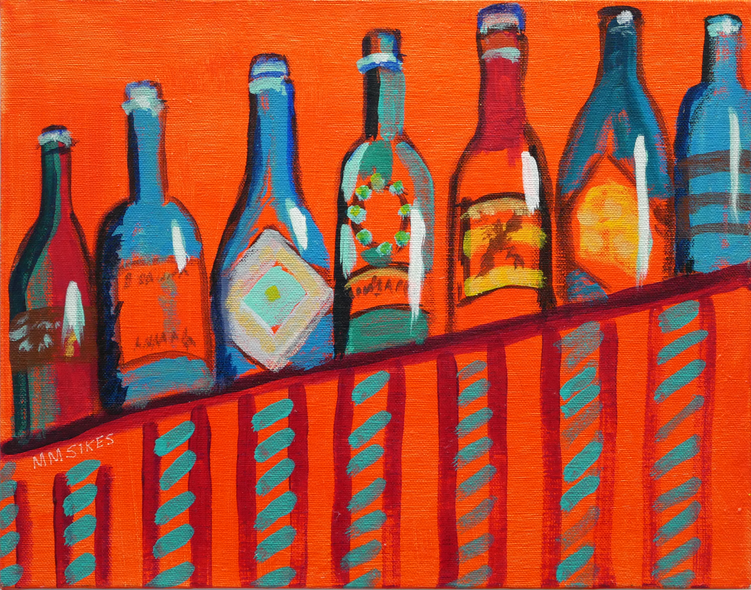 Mary Montague Sikes Title: Seven Bottles of Wine on the Wall