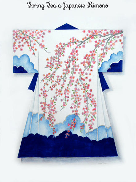Ruppar, Norma Title: Cascading Blossoms on a Japanese Kimono Welcomes Spring