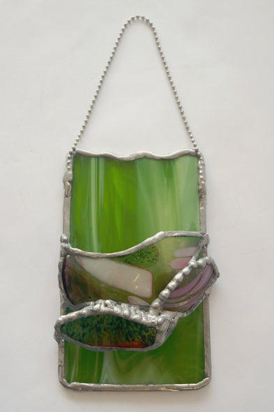 Norma Geddes Title: Green + Pink Wall Vase