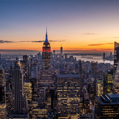 Pfeifer, Robert title: Patriotic Manhattan Skyline