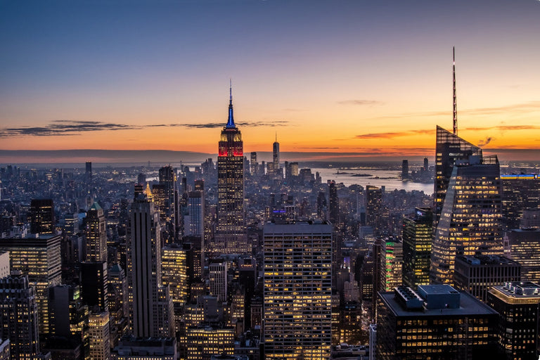 Pfeifer, Robert title: Patriotic Manhattan Skyline