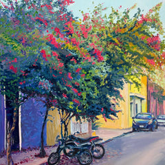 Poupore, Patricia  title: Bikes Under the Bougainvillea