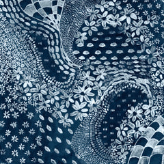 Renée Stramel Title: Indigo Batik Swirl