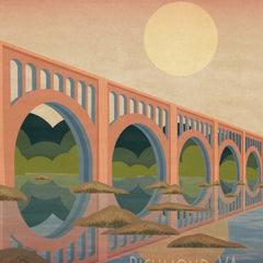 Renee Stramel Title: Moonrise Over RVA Train Bridge