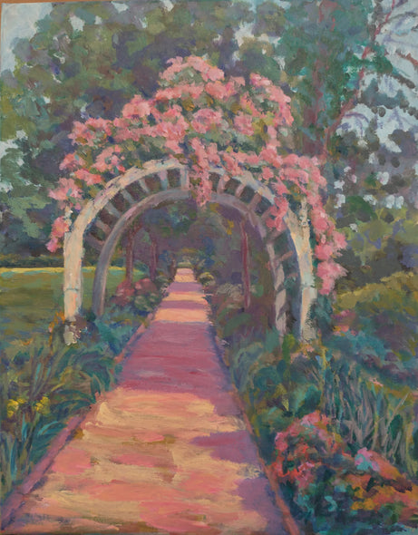 Rosemary Duda Title: Arbor with Pink Roses