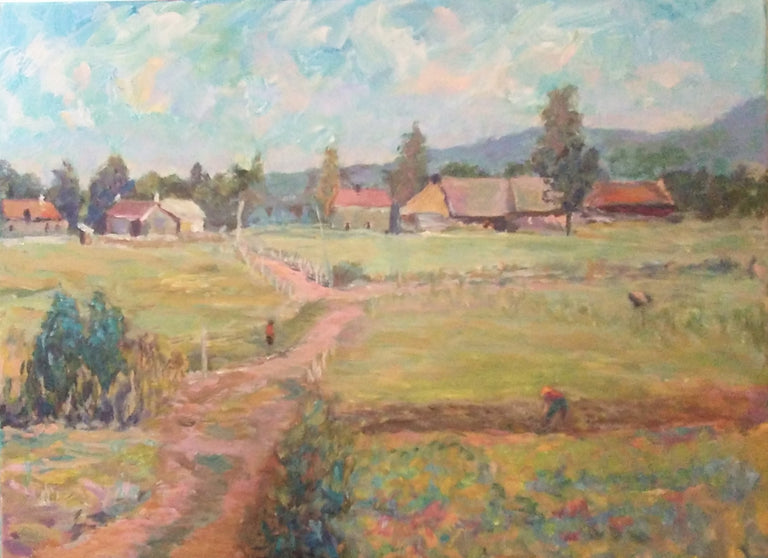 Rosemary Duda Title: Working In The Garden (After G. Korolev, with a nod to Van Gogh)