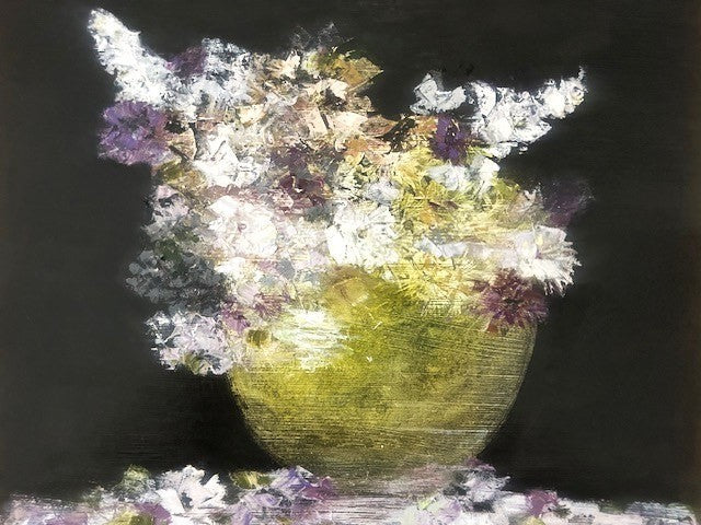 Seely, Suzanne Title: Flowers in a Green Vase