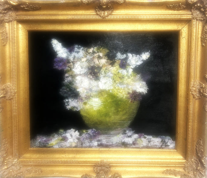 Seely, Suzanne Title: Flowers in a Green Vase