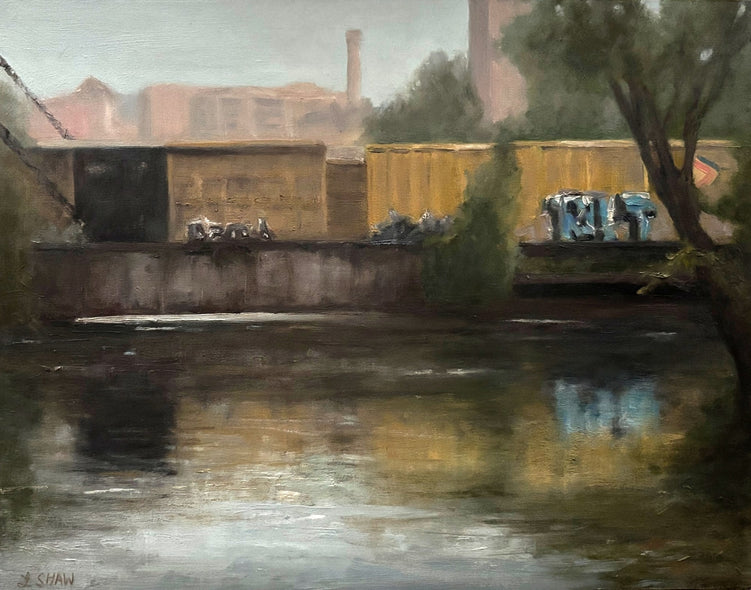 Shaw, Linda title: Yellow Train At Great Shiplock Park