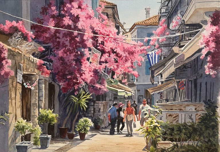 Susan Stuller Title: Morning Stroll in Greece