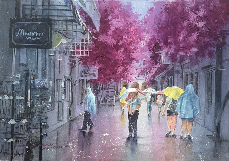 Susan Stuller Title: Rainy Day Shopping in Neapoli, Greece