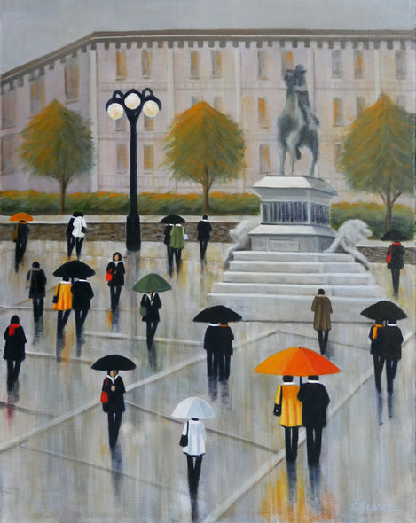 Suzanne Jepson Title: Dreary Day in the Piazza