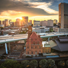 Tommy Nikitiuk Title: Mainstreet Sunset Over Downtown