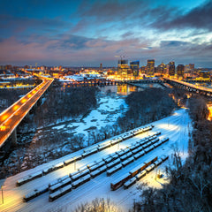 Tommy Nikitiuk Title: NS Yard Snowfall Sunrise