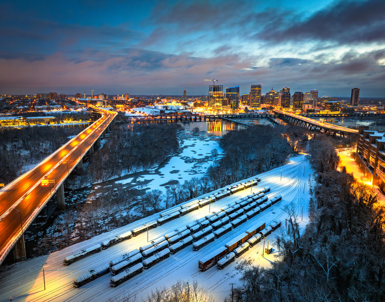 Tommy Nikitiuk Title: NS Yard Snowfall Sunrise