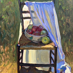 Tsvetelina Sowers Title: Apples on Wicker Chair