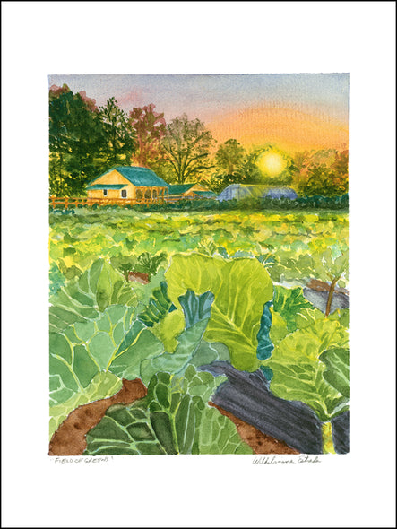 Wilhelmina Estrada Title: Field of Greens (Inspired by Photo by Alistar Harris)