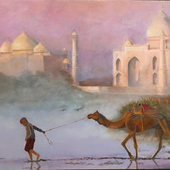 Wilhelmina Estrada Title: Sunrise on the Yamuna River