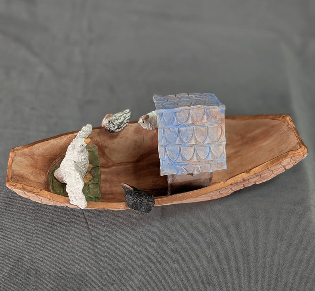 Debby Freed Title: A Goose and Her Chickens Boat
