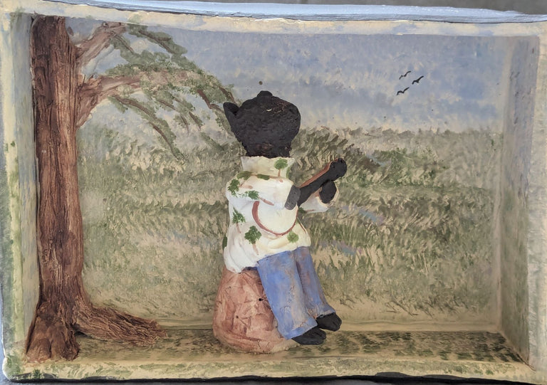 Debby Freed Title: Banjo Bear Shadowbox