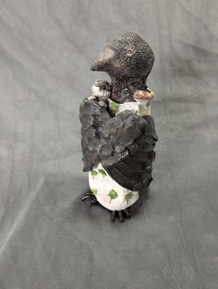 Debby Freed Title: Crow of Assisi with Mouse Raccoon and Possum