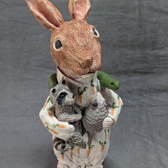 Debby Freed Title: Large Rabbit of Assisi with Snake Raccoon and Possum