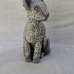 Debby Freed Title: Vines and Dandelions Sitting Sgraffito Cat