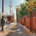 Hollett-Bazouzi, Linda Title: Alley Wall Behind Plaza Art