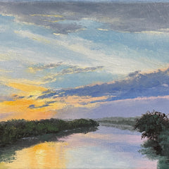Linda Hollett-Bazouzi Title: Sunset Over the James River I