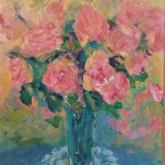 Rosemary Duda Title: Pink Roses with Doily