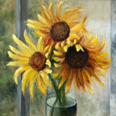 Andrea Amacker Title: Three Sunflowers