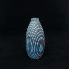 Barbara Dill Title: Blue Wooden Vase