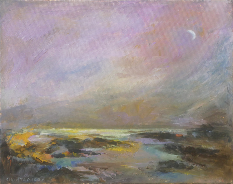 Christaphora Robeers Title: Moon at Dawn