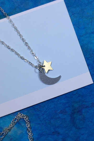 Dana Masters Title: Moon and Star Necklace