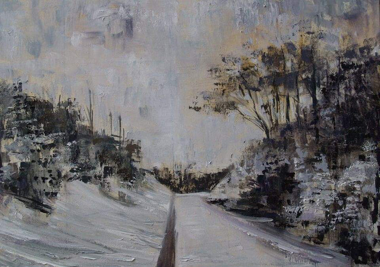 Elaine Murkin Title: Green Lane In The Snow