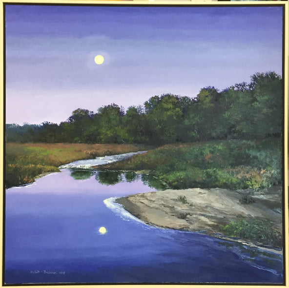 Linda Hollett-Bazouzi Title: Full Moon over Upham Brook