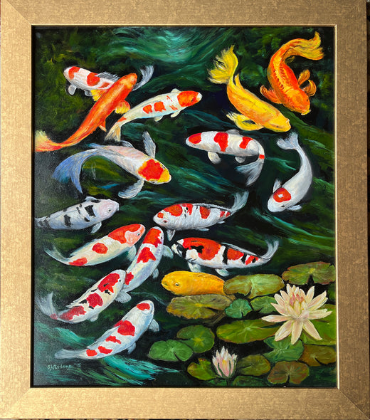 Sandra Nardone Title: Koi Among the Lilies
