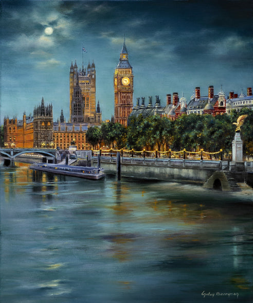 Gulay Berryman Title: Along The Thames at Night, London