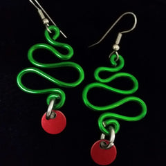 Kazuko Fuller Title: Green Xmas Tree Earrings