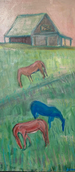 Susan Cary Title: Morning Horse and Barn